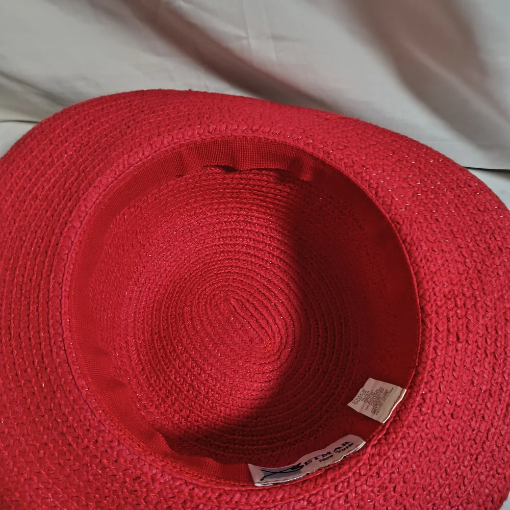 Betmar Vibrant Red Women's Wide Brim Hat - Picture 8 of 8